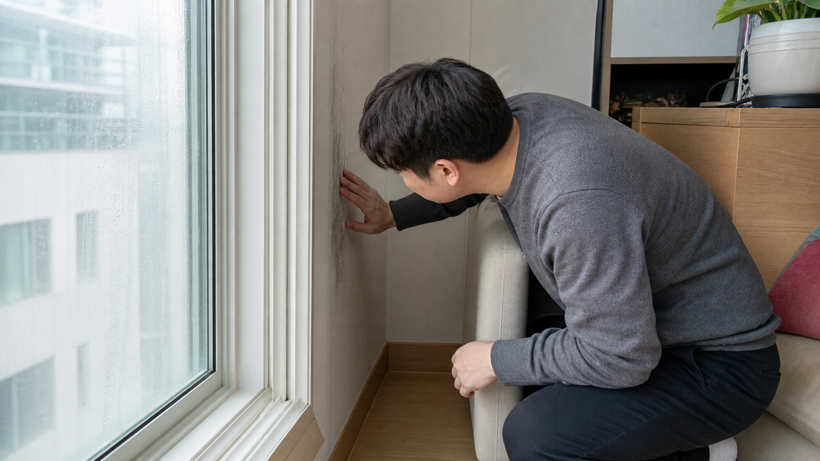 벽지 곰팡이 원인 대표 사진