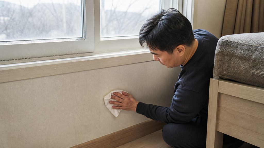 벽지 곰팡이 결로 대표 사진